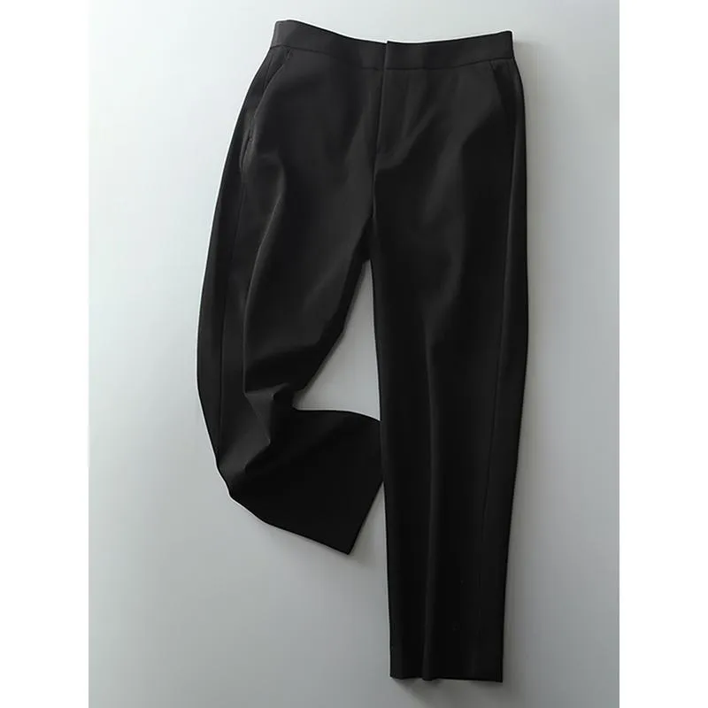 Straight Trousers Slim-Fit Casual Slimming Exquisite Classic Ankle Cut Pants