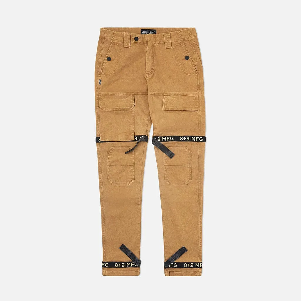 Strapped Up Vintage Washed Utility Pants Tan