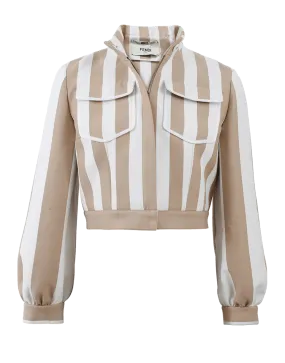 Striped Cropped Jacket