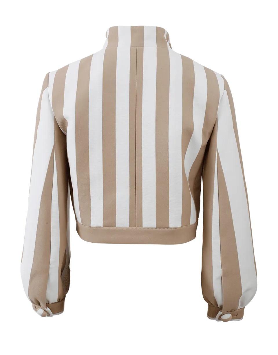 Striped Cropped Jacket