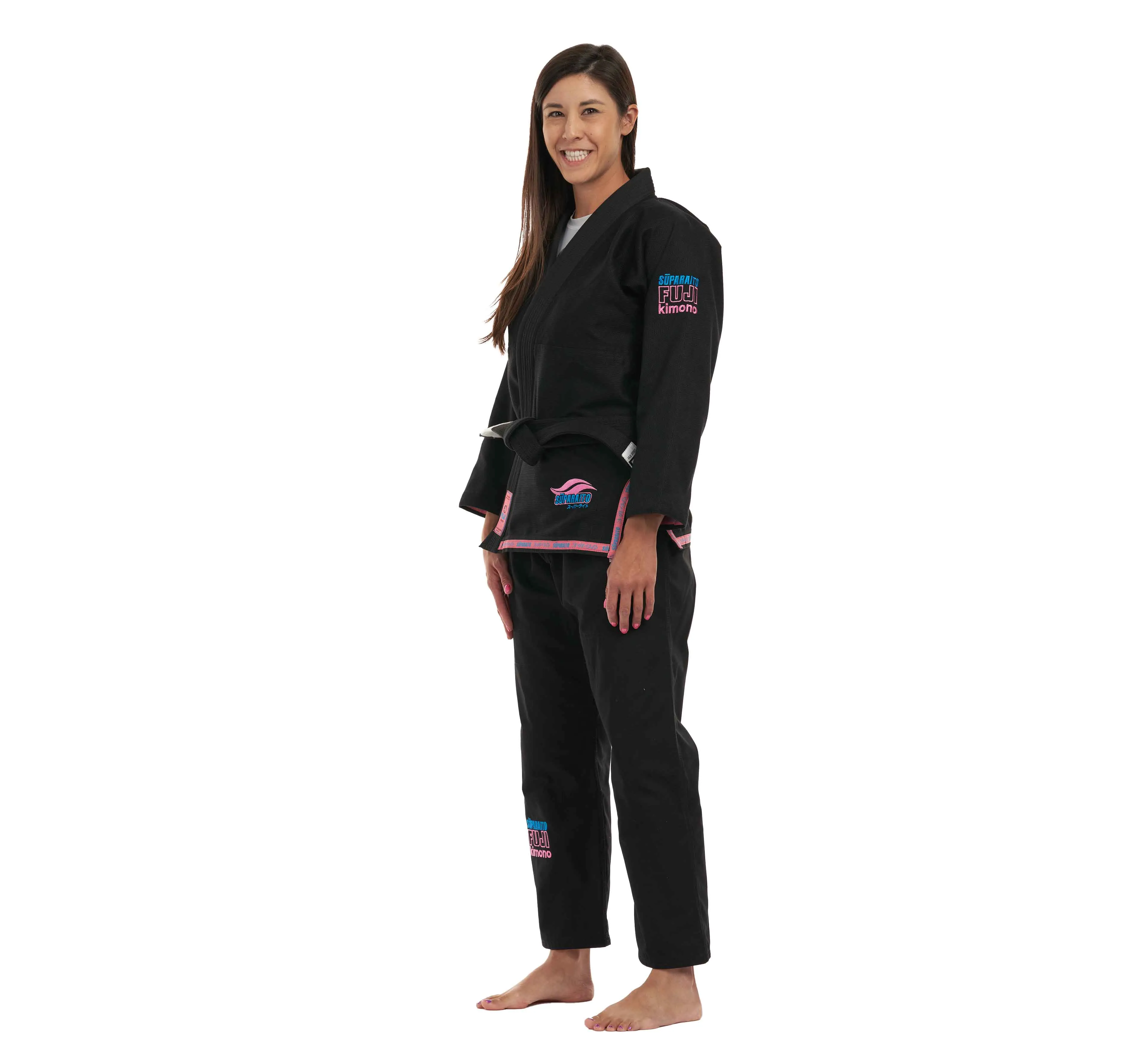 Suparaito Women's BJJ Gi Black/Pink/Blue