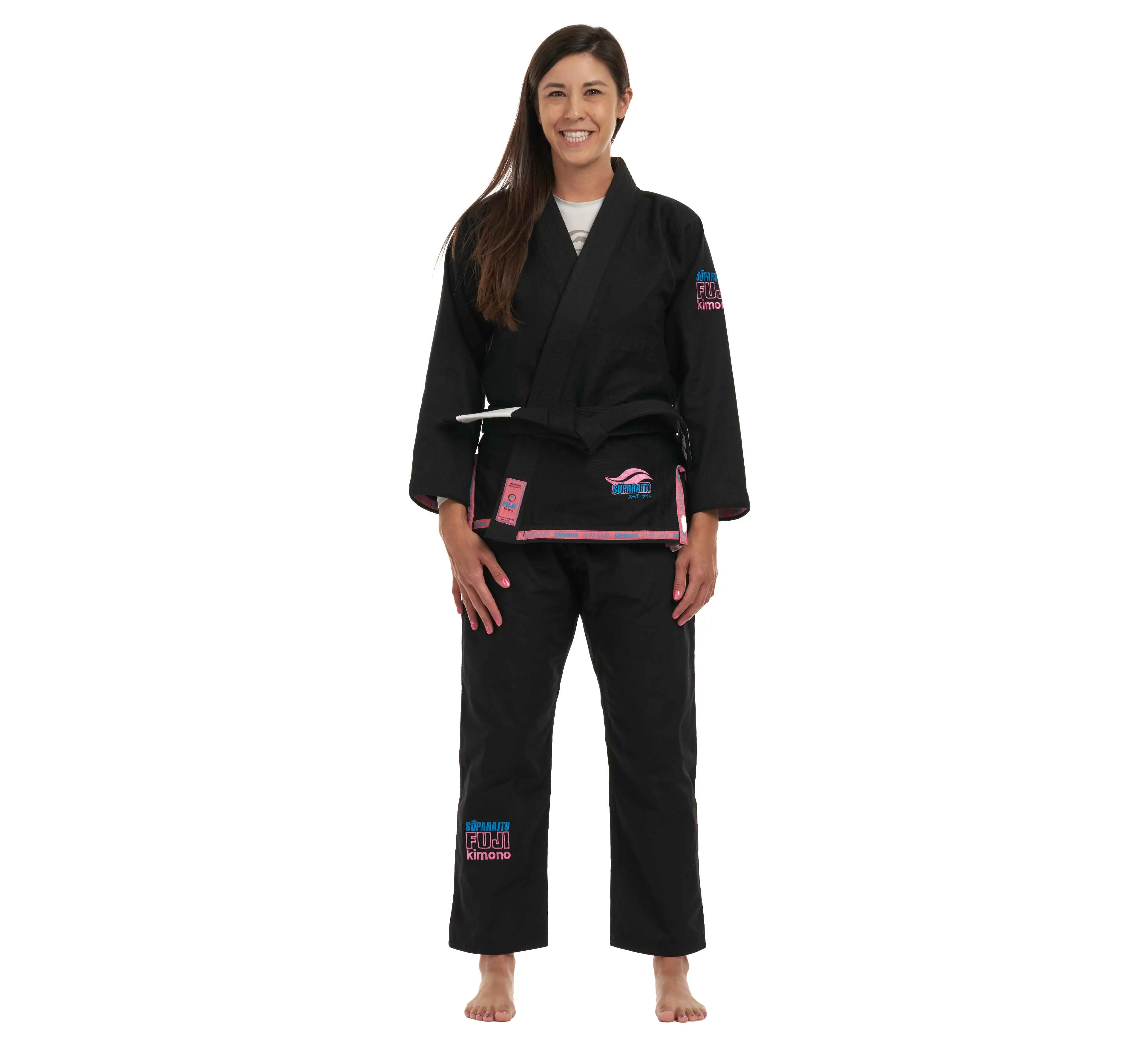 Suparaito Women's BJJ Gi Black/Pink/Blue