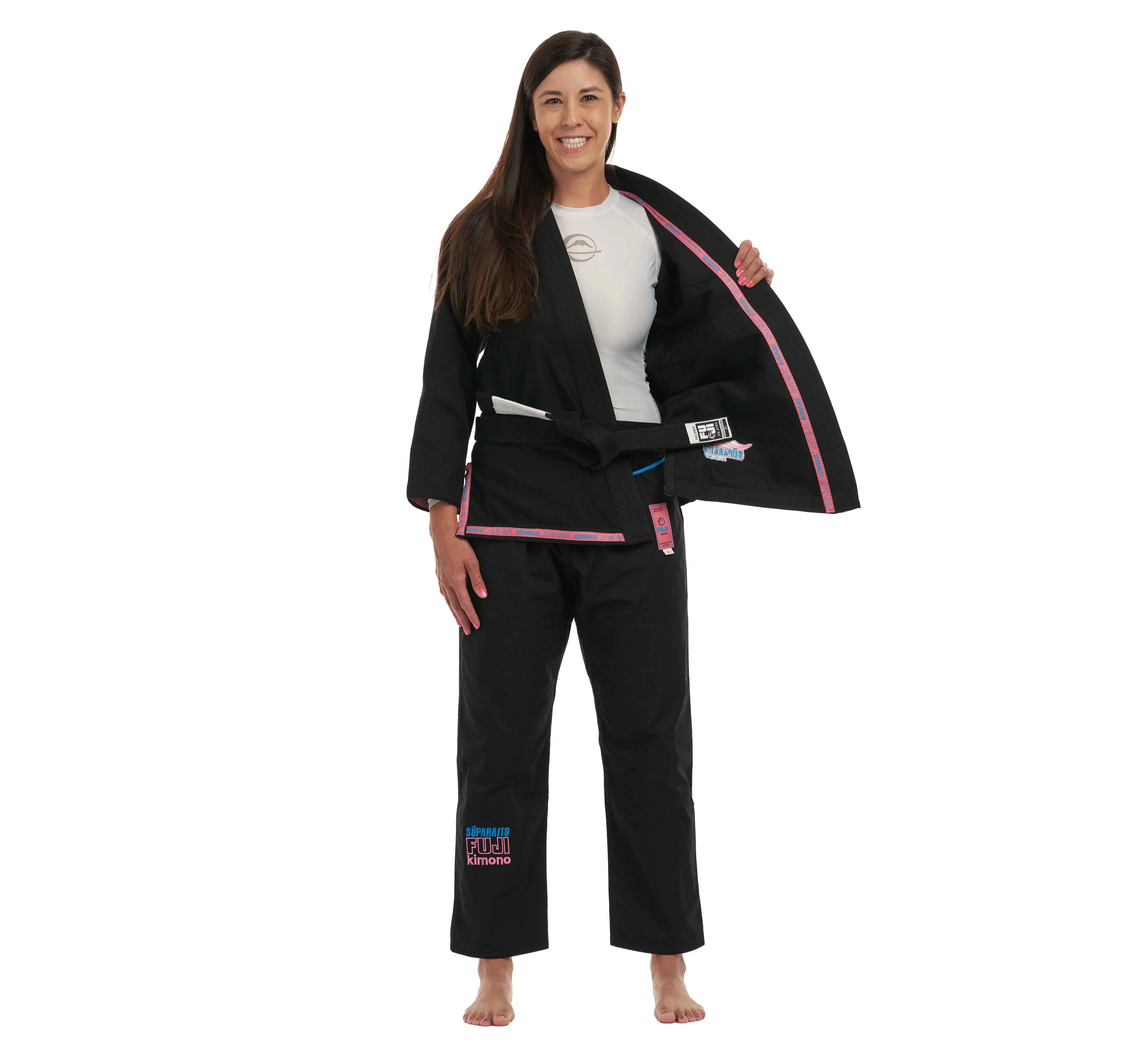 Suparaito Women's BJJ Gi Black/Pink/Blue