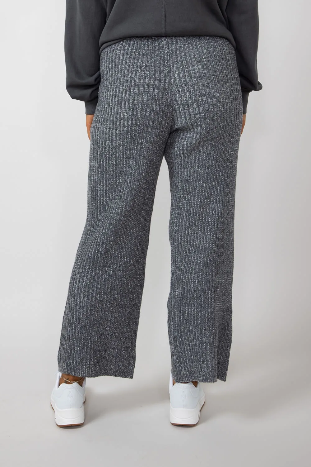 Sweater Stretch Pants for Women in Charcoal Mix | LE50052BOT-CHARCOALMIX