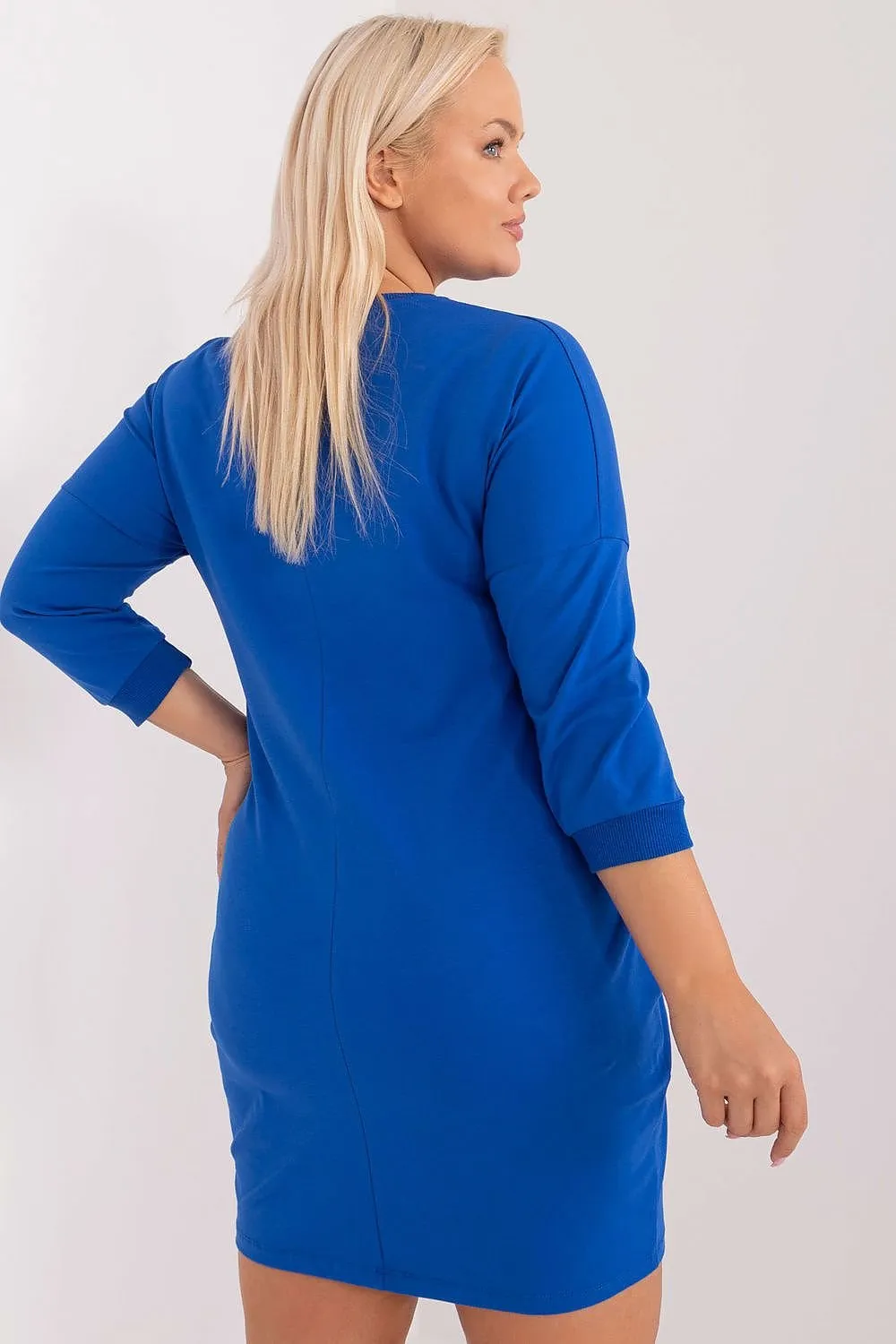 TEEK - Plus Size Spike Hip Pocketed Dress