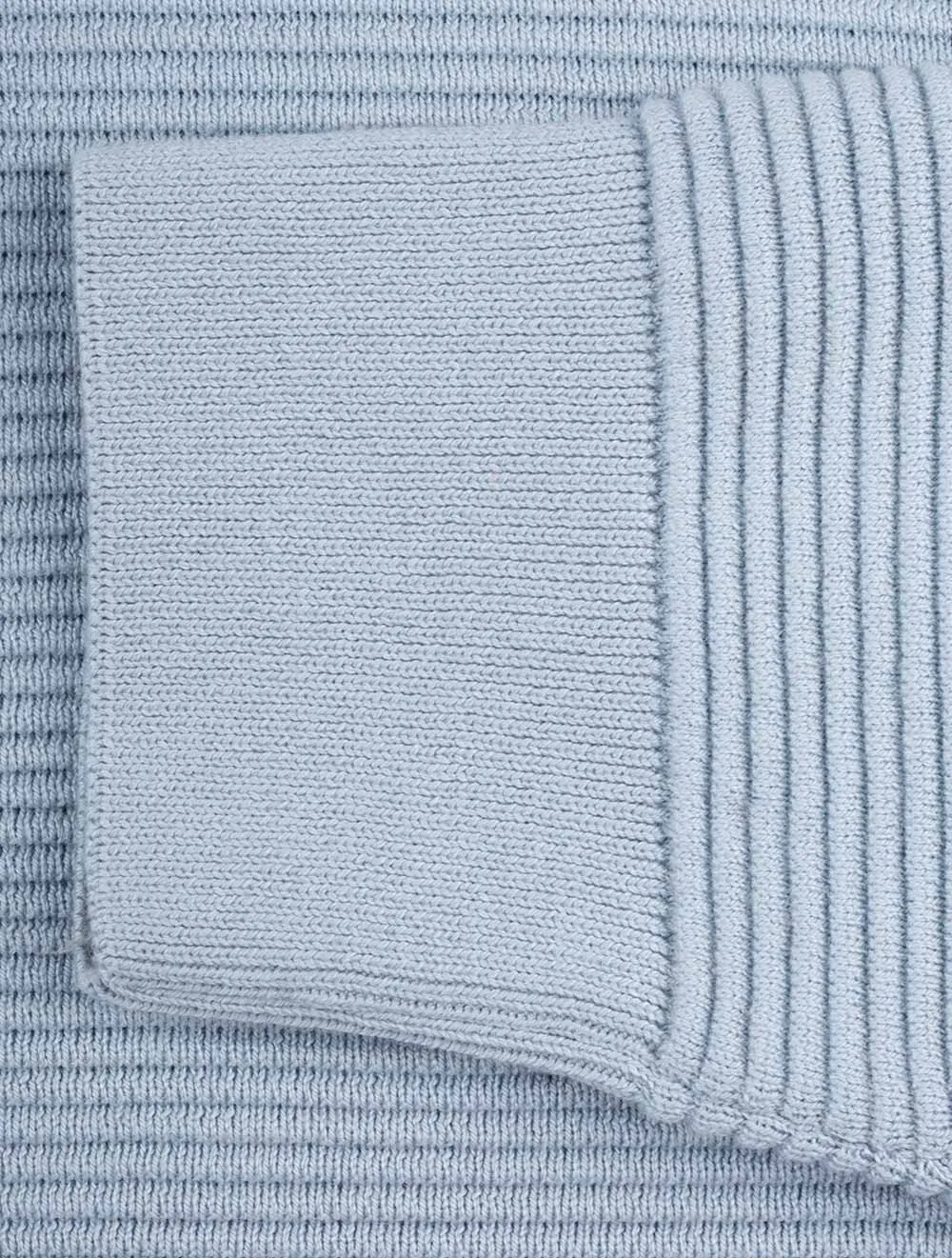 Textured Cotton Half Zip Stormy Sea