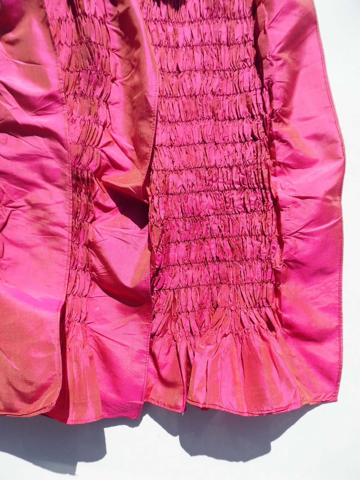 Thai Silk Taffeta Opera Shawl Rose