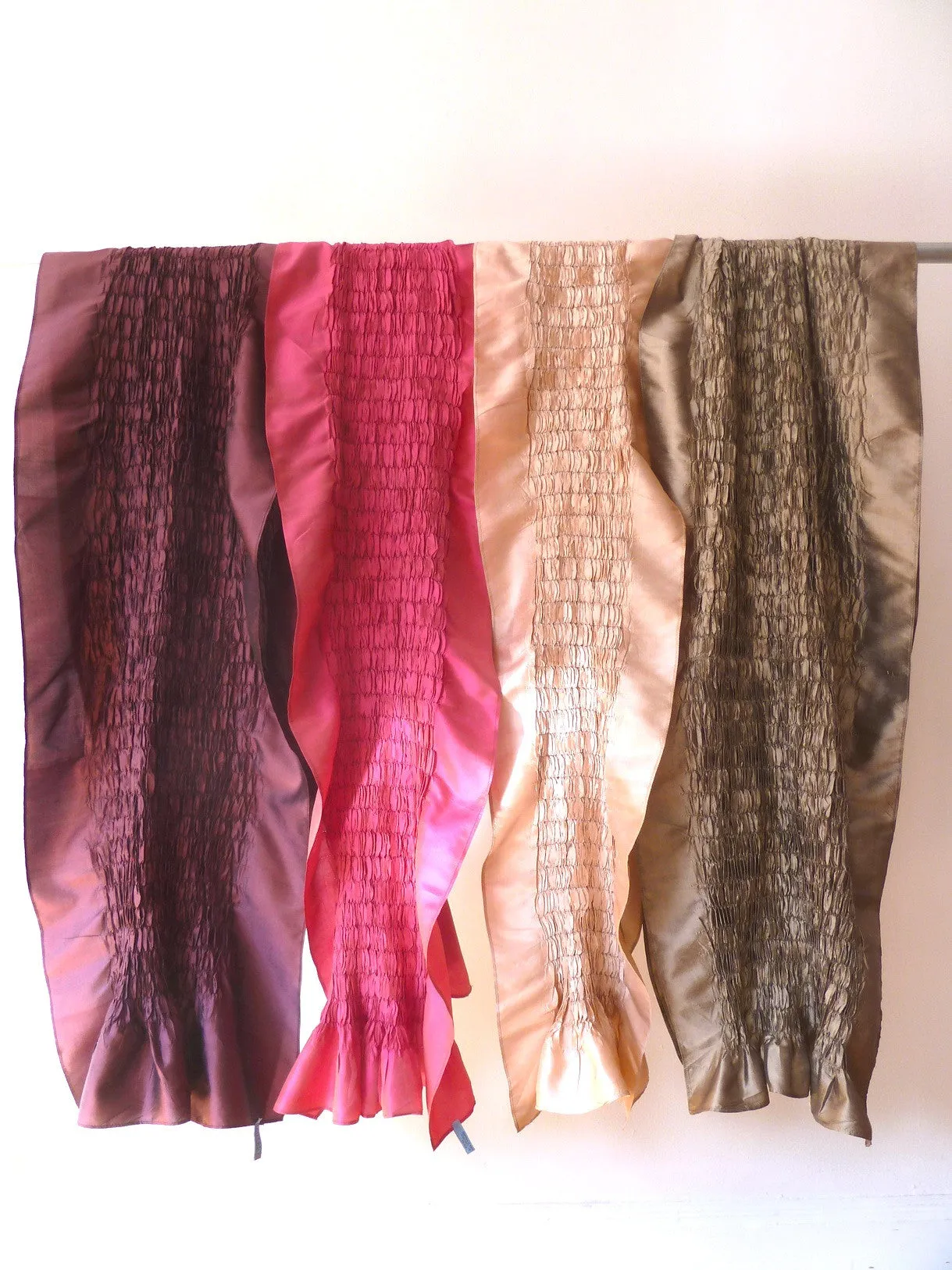 Thai Silk Taffeta Opera Shawl Rose