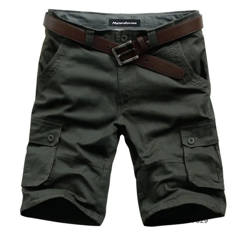 THIN AND MULTI POCKET WORKWEAR CARGO SHORTS