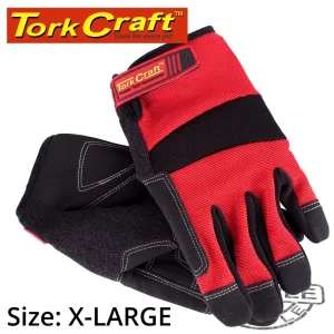 TORK CRAFT WORK GLOVE X-LARGE-ALL PURPOSE RED WITH TOUCH FINGER GL04