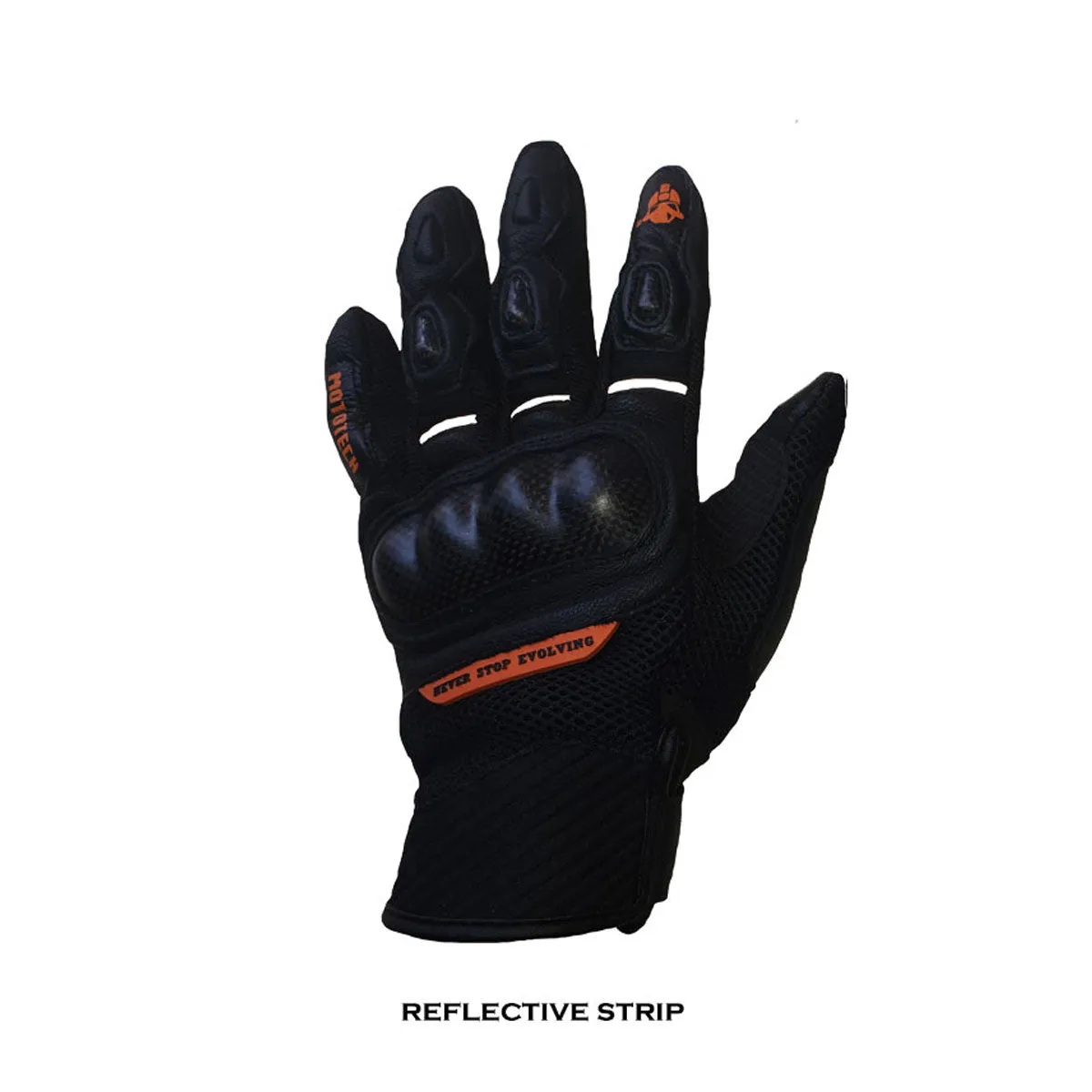 Urbane - Short Carbon Motorcycle Riding Gloves - Orange