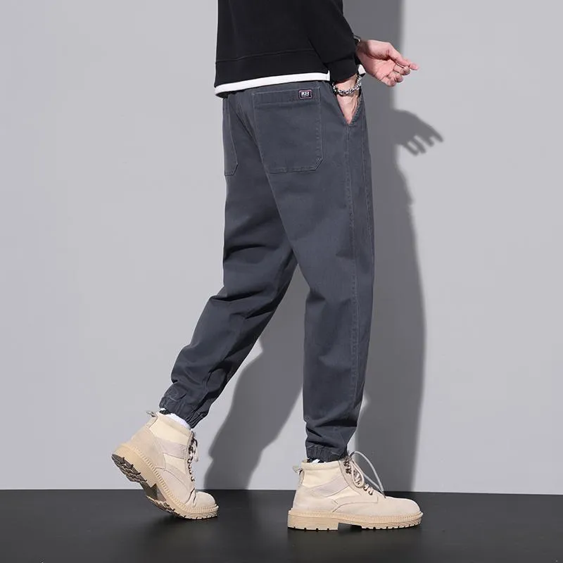 Versatile Tapered Pure Cotton Trendy Elasticity Loose Fit Pants