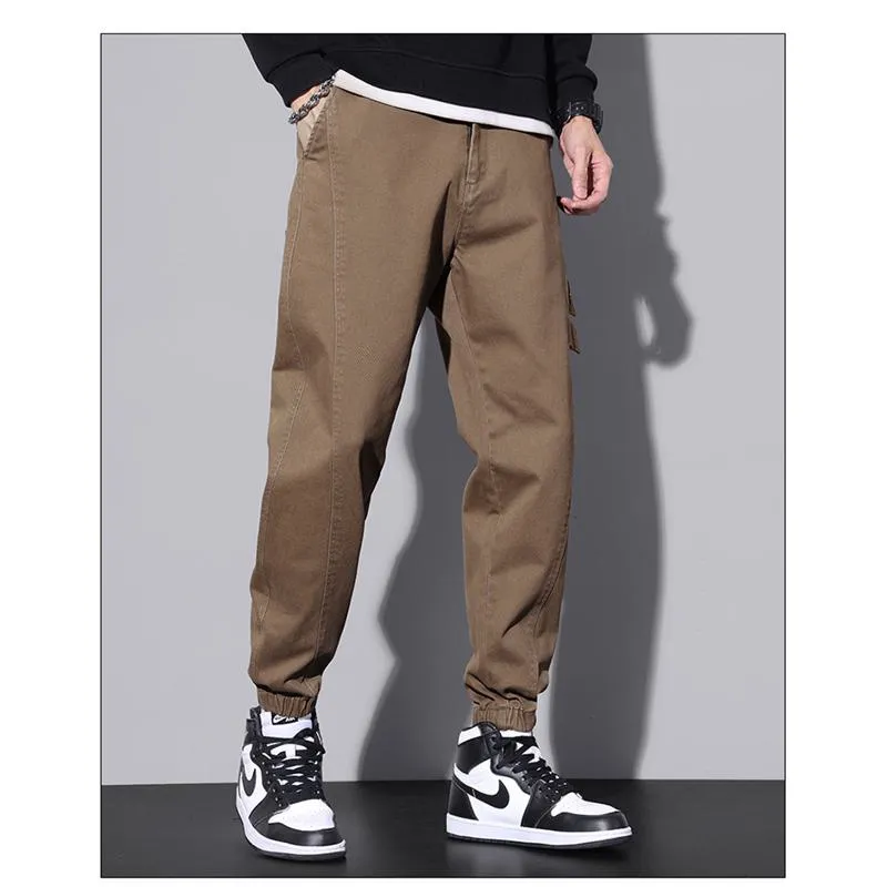 Versatile Tapered Pure Cotton Trendy Elasticity Loose Fit Pants