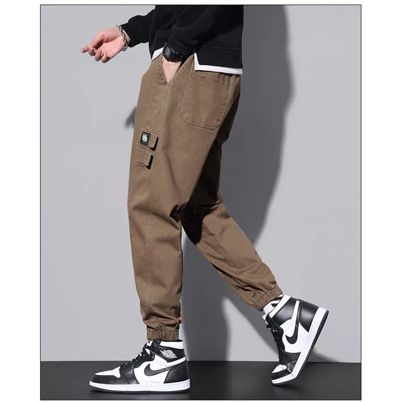 Versatile Tapered Pure Cotton Trendy Elasticity Loose Fit Pants