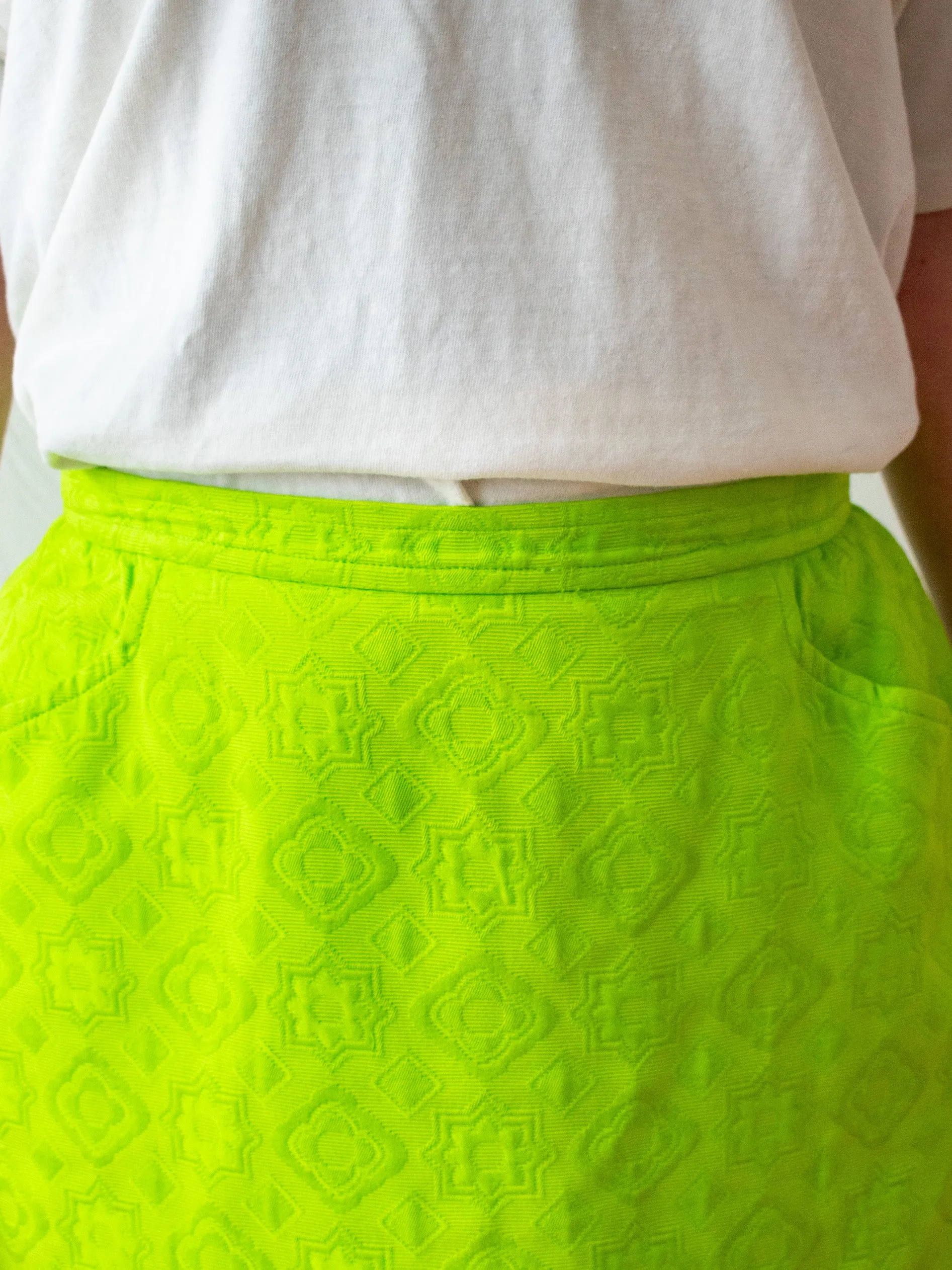 Vintage Lime Green Christian Lacroix Skirt M/L