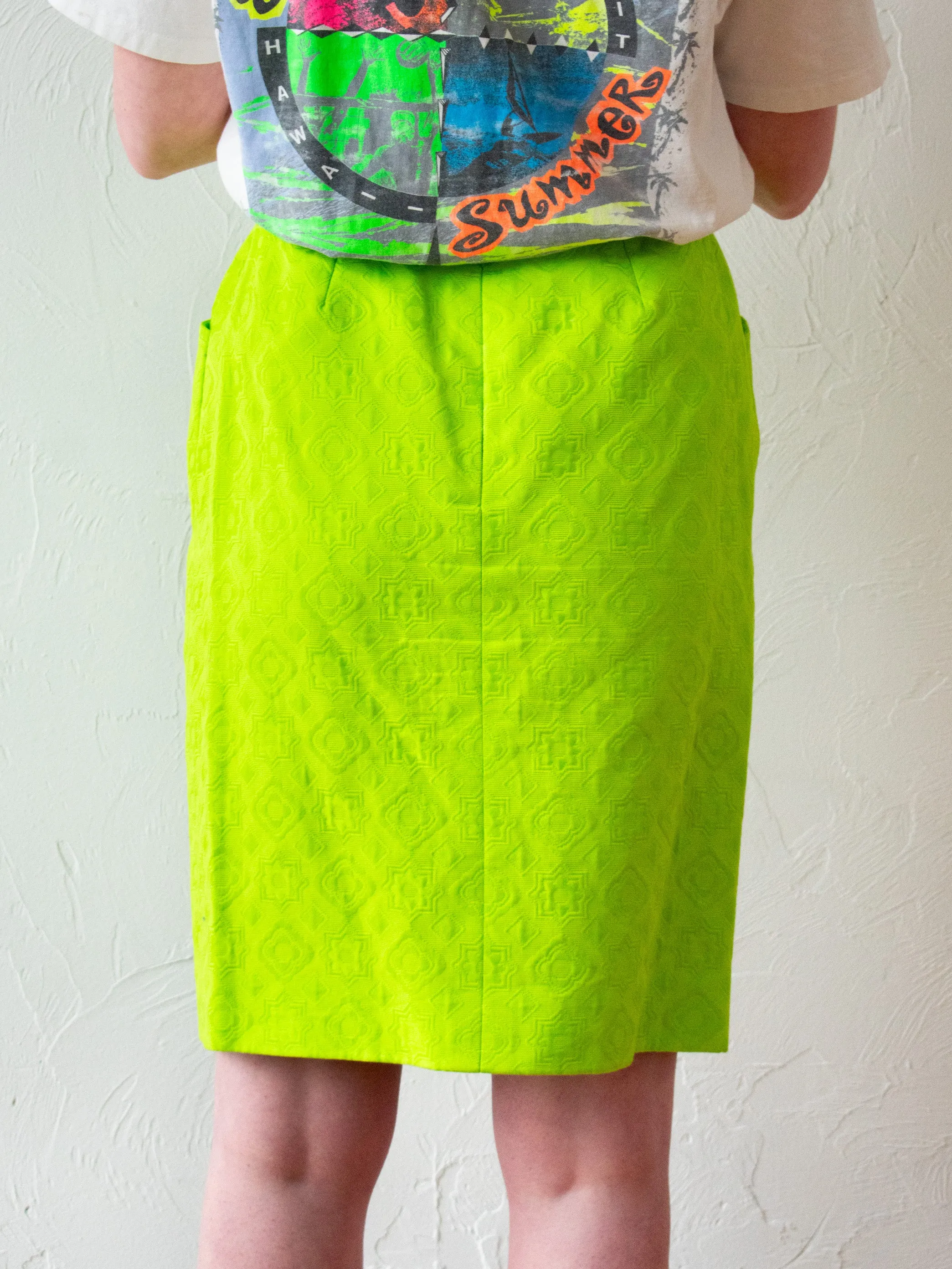 Vintage Lime Green Christian Lacroix Skirt M/L