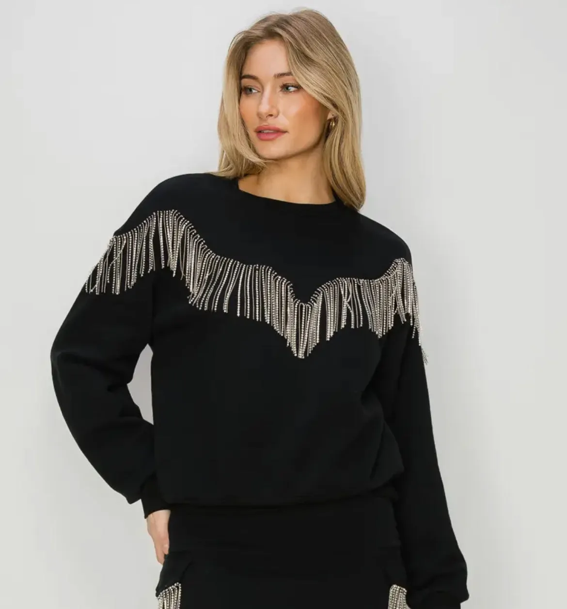 Western Tassel Sweater