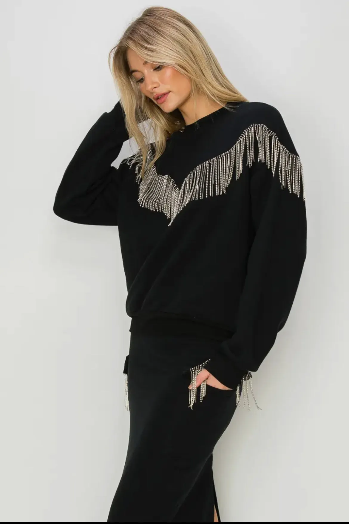 Western Tassel Sweater