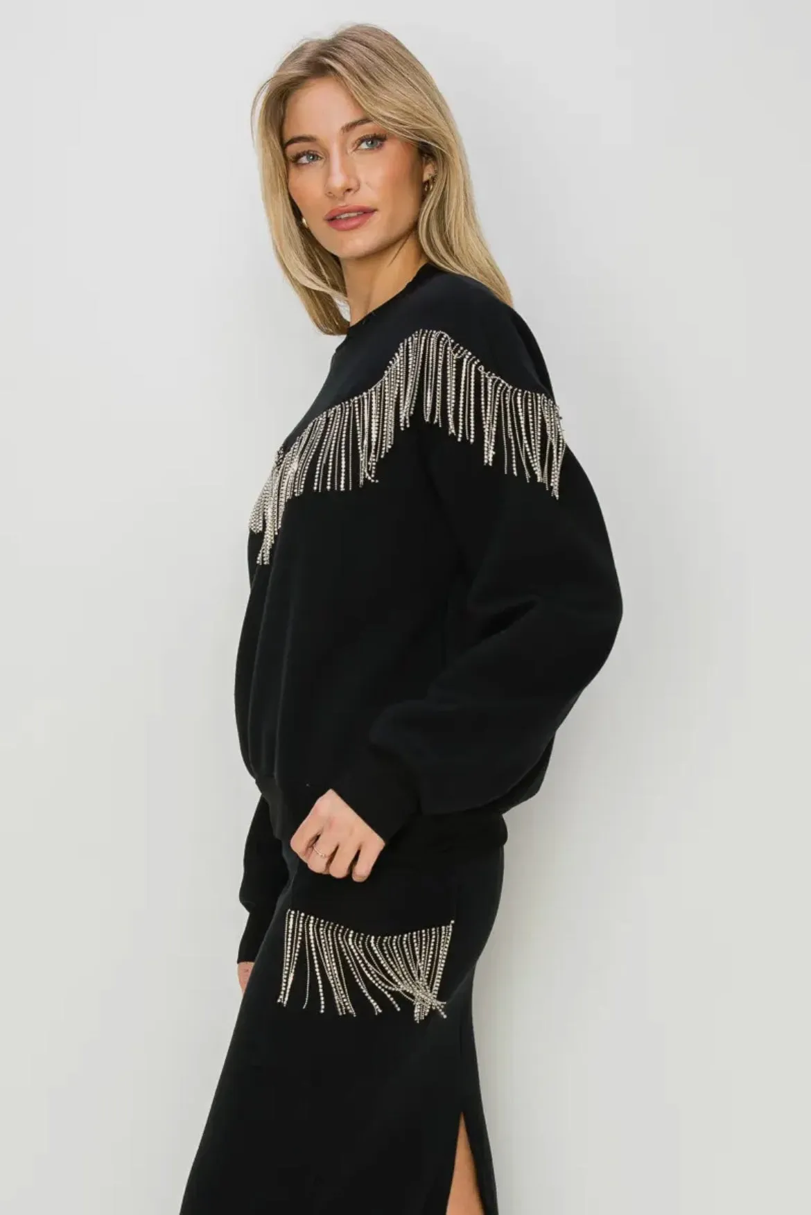 Western Tassel Sweater