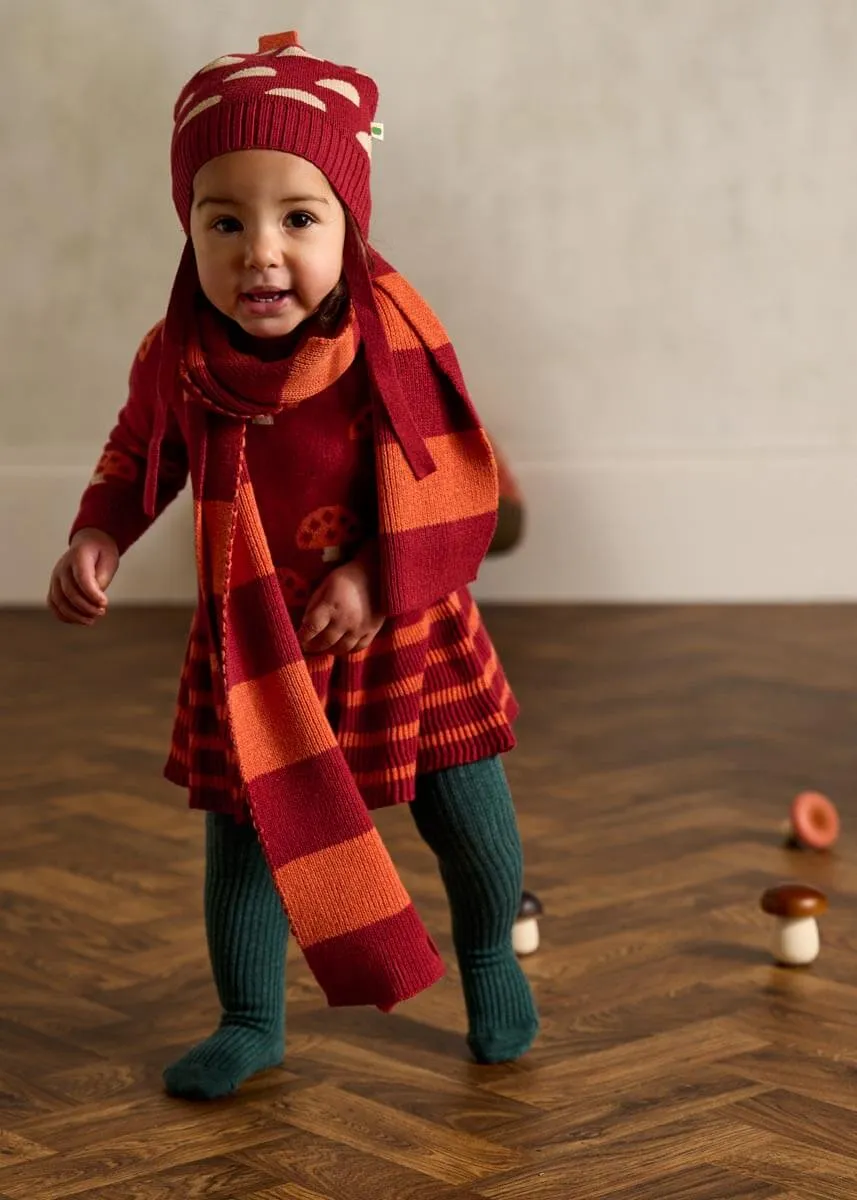 Willow - Rusty Striped Knit Scarf