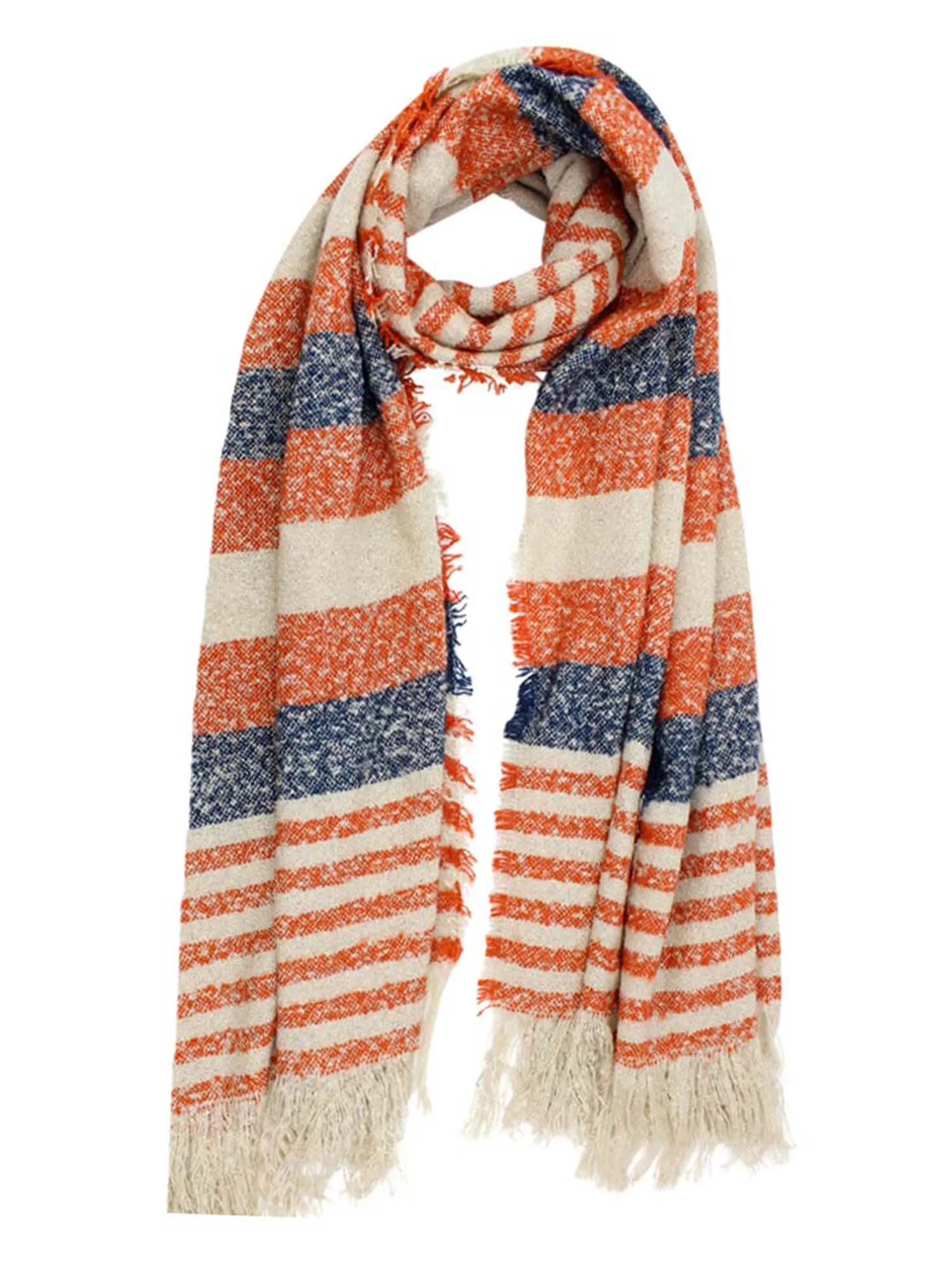 Winter Mix Knit Oblong Scarf Wrap