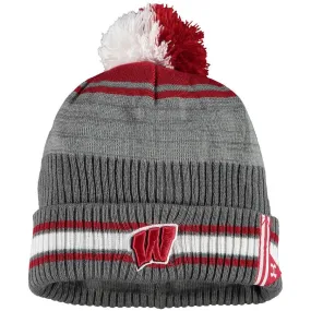 Wisconsin Badgers Under Armour 2019 Sideline POM Cuffed Knit Beanie Hat Cap