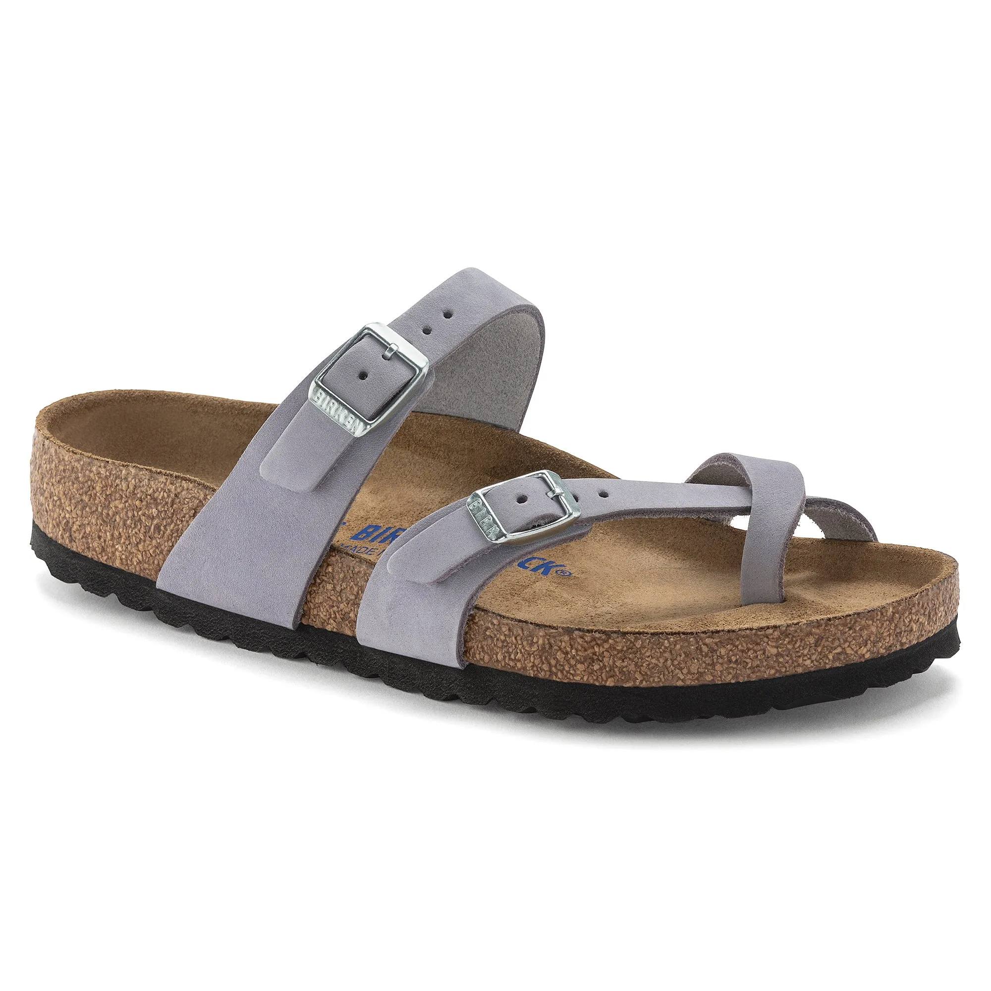 Women's Birkenstock Mayari Soft Footbed Nubuck Leather Color: Purple Fog