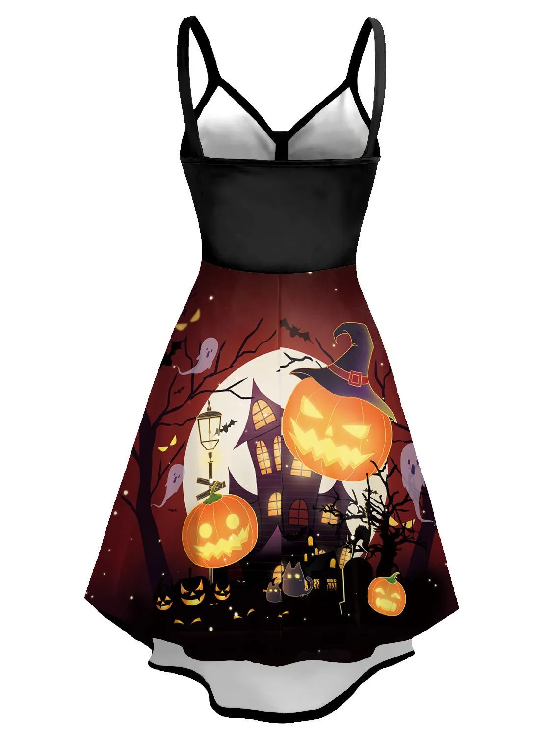 Women's Halloween Skull Head Printing Slip Dress