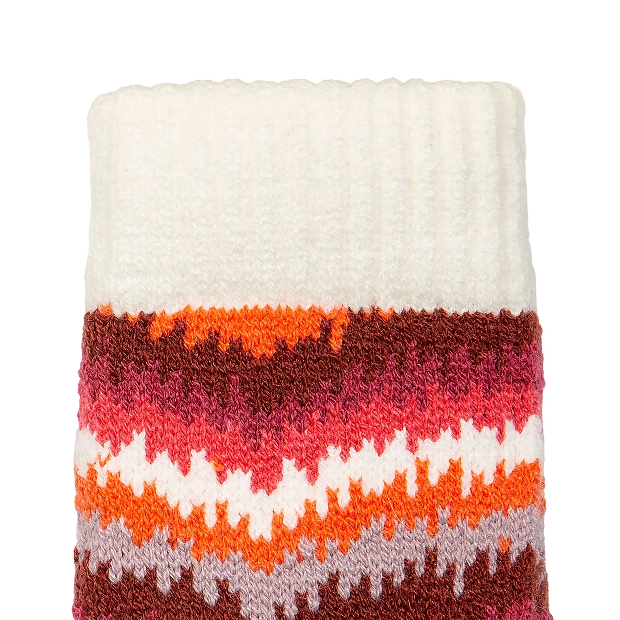 Women’s Jacquard Knitted Gloves with Contrasting Stripes