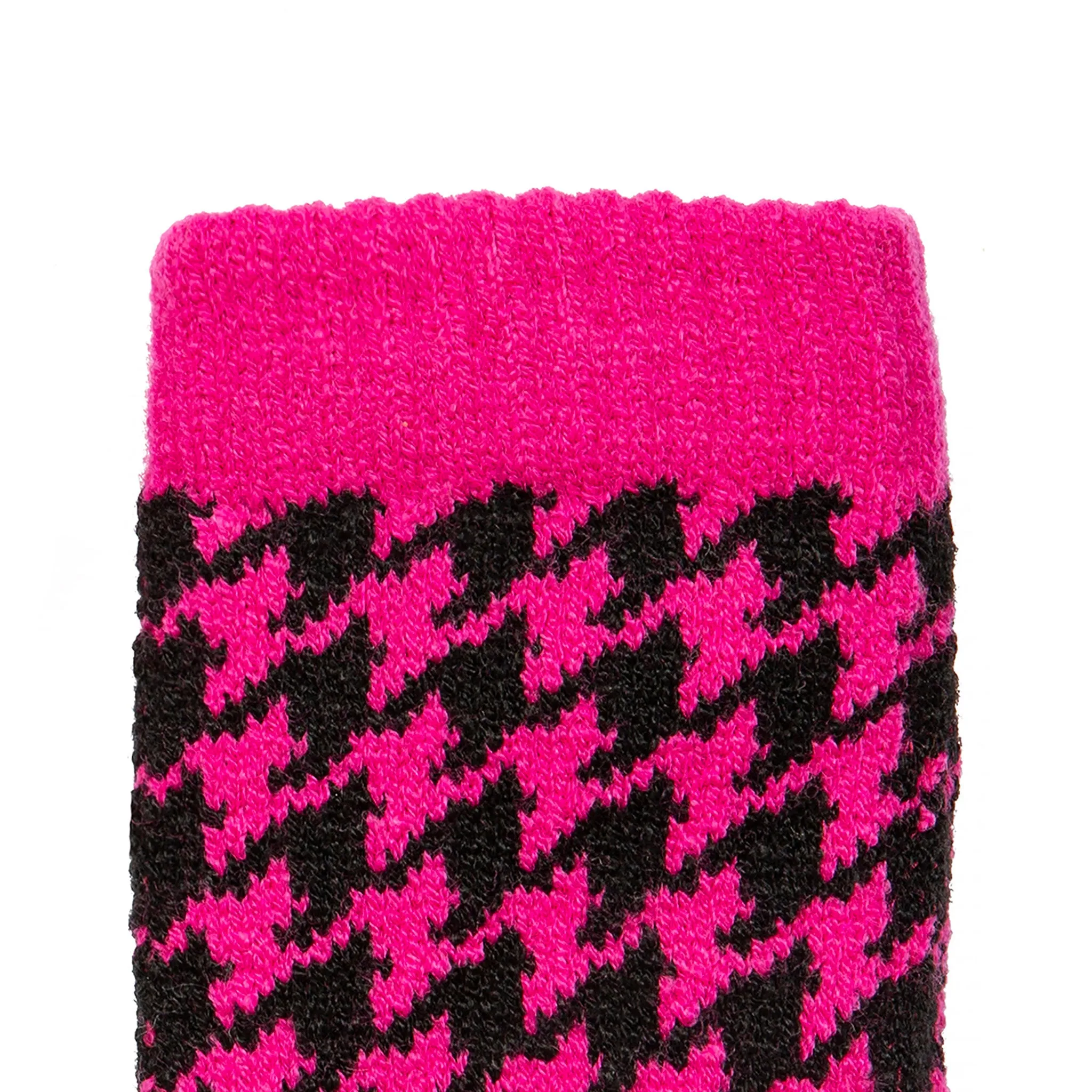 Women’s Jacquard Knitted Gloves with Dogtooth Pattern