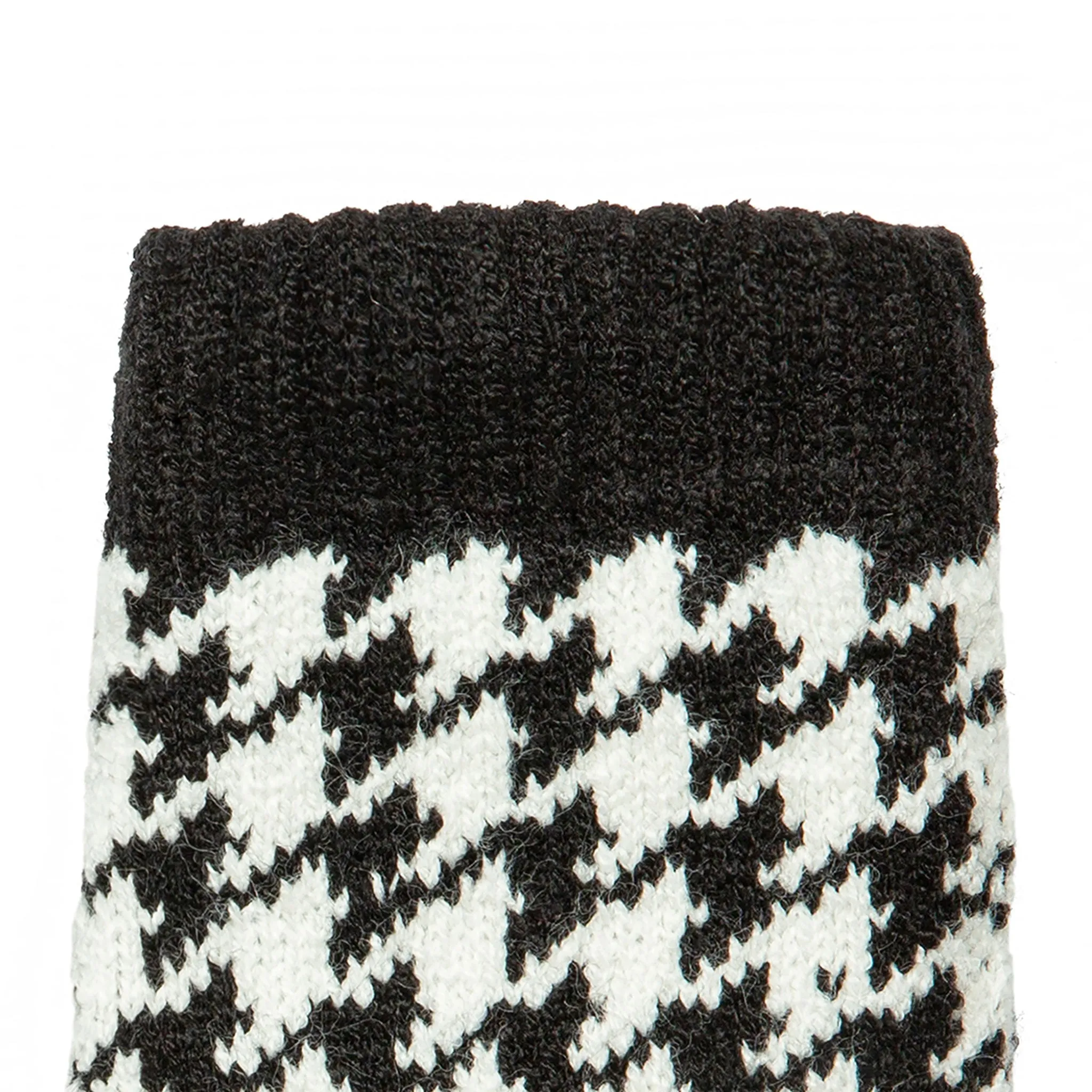 Women’s Jacquard Knitted Gloves with Dogtooth Pattern