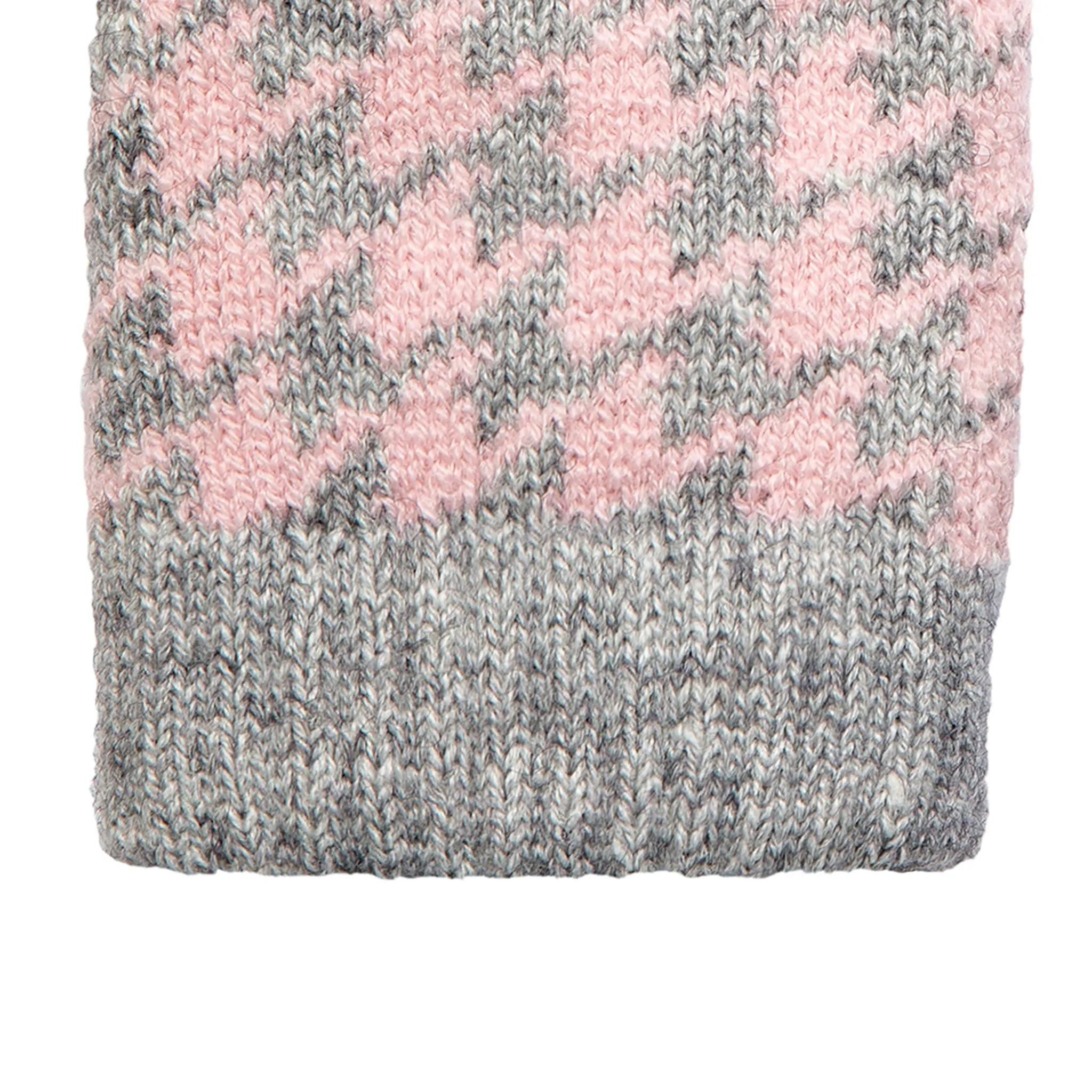 Women’s Jacquard Knitted Gloves with Dogtooth Pattern