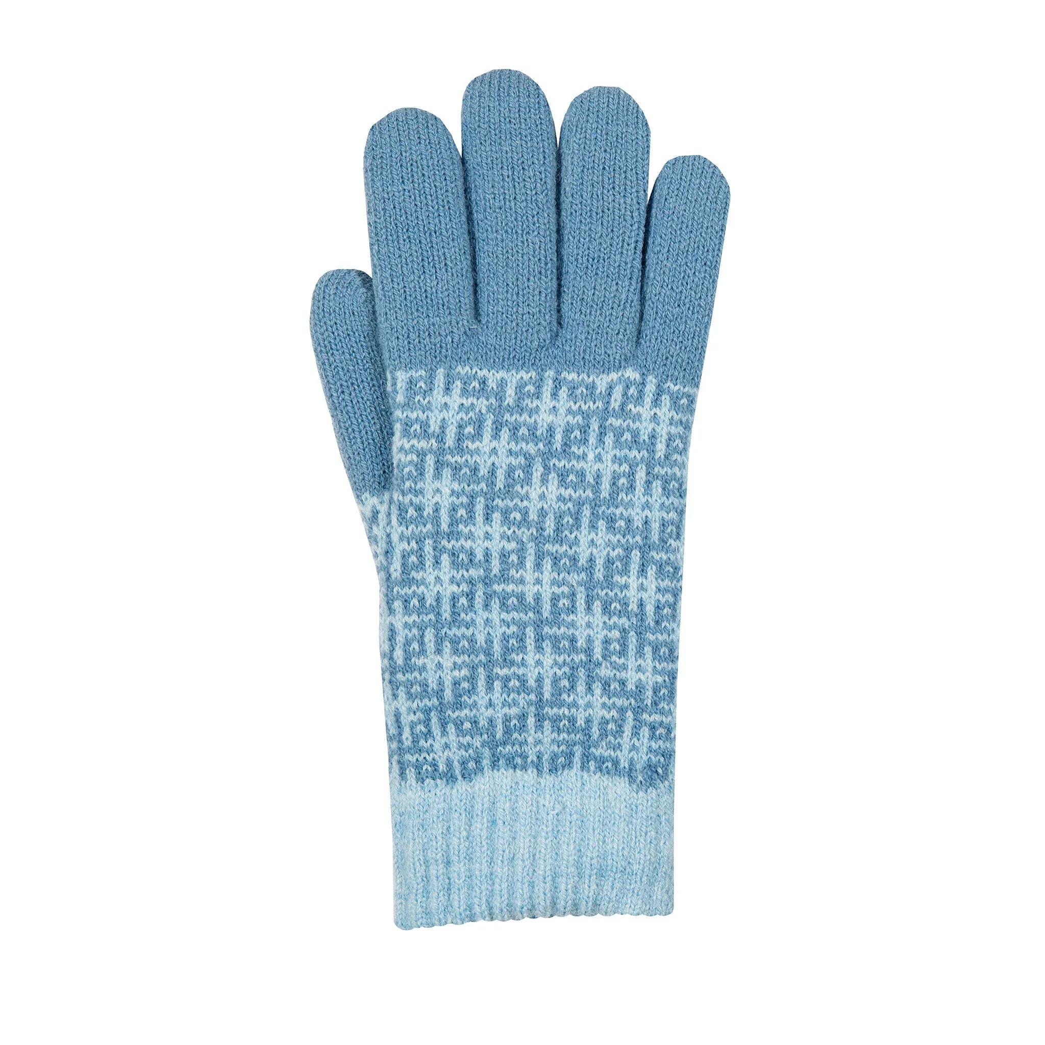 Women’s Jacquard Knitted Gloves with Hash Symbol Pattern