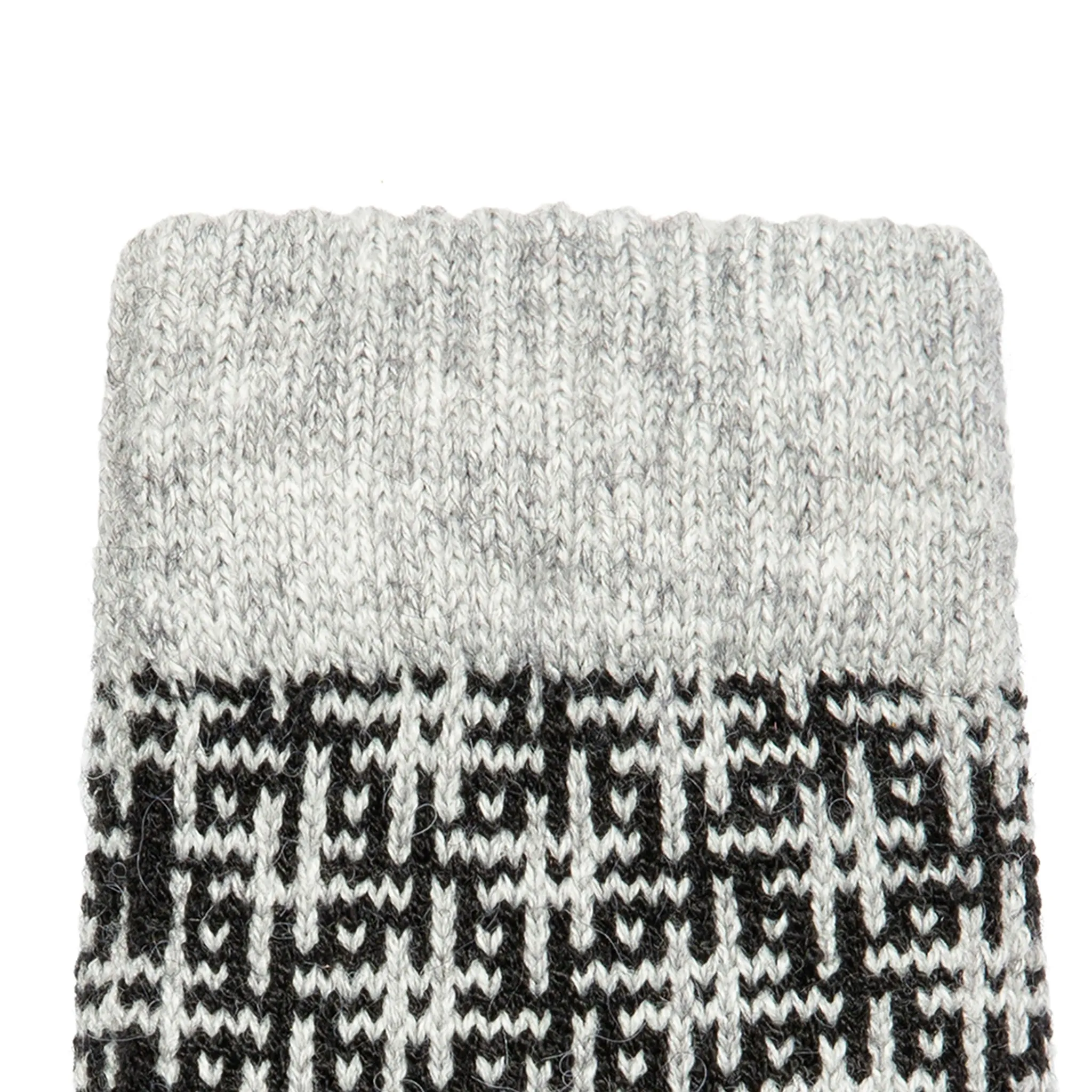 Women’s Jacquard Knitted Gloves with Hash Symbol Pattern