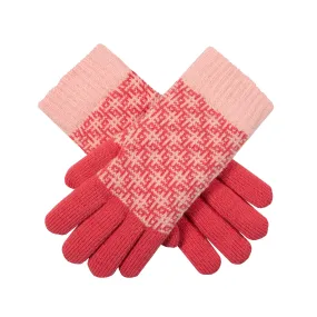 Women’s Jacquard Knitted Gloves with Hash Symbol Pattern