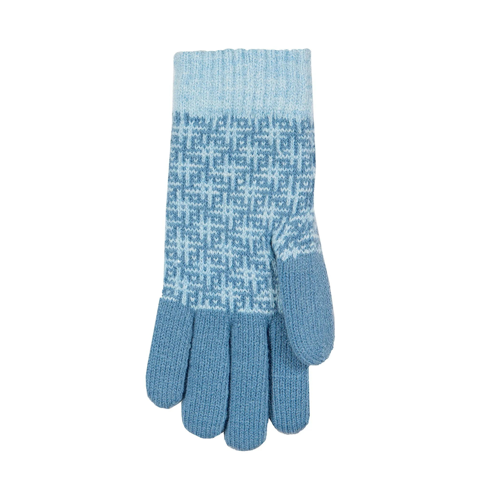 Women’s Jacquard Knitted Gloves with Hash Symbol Pattern