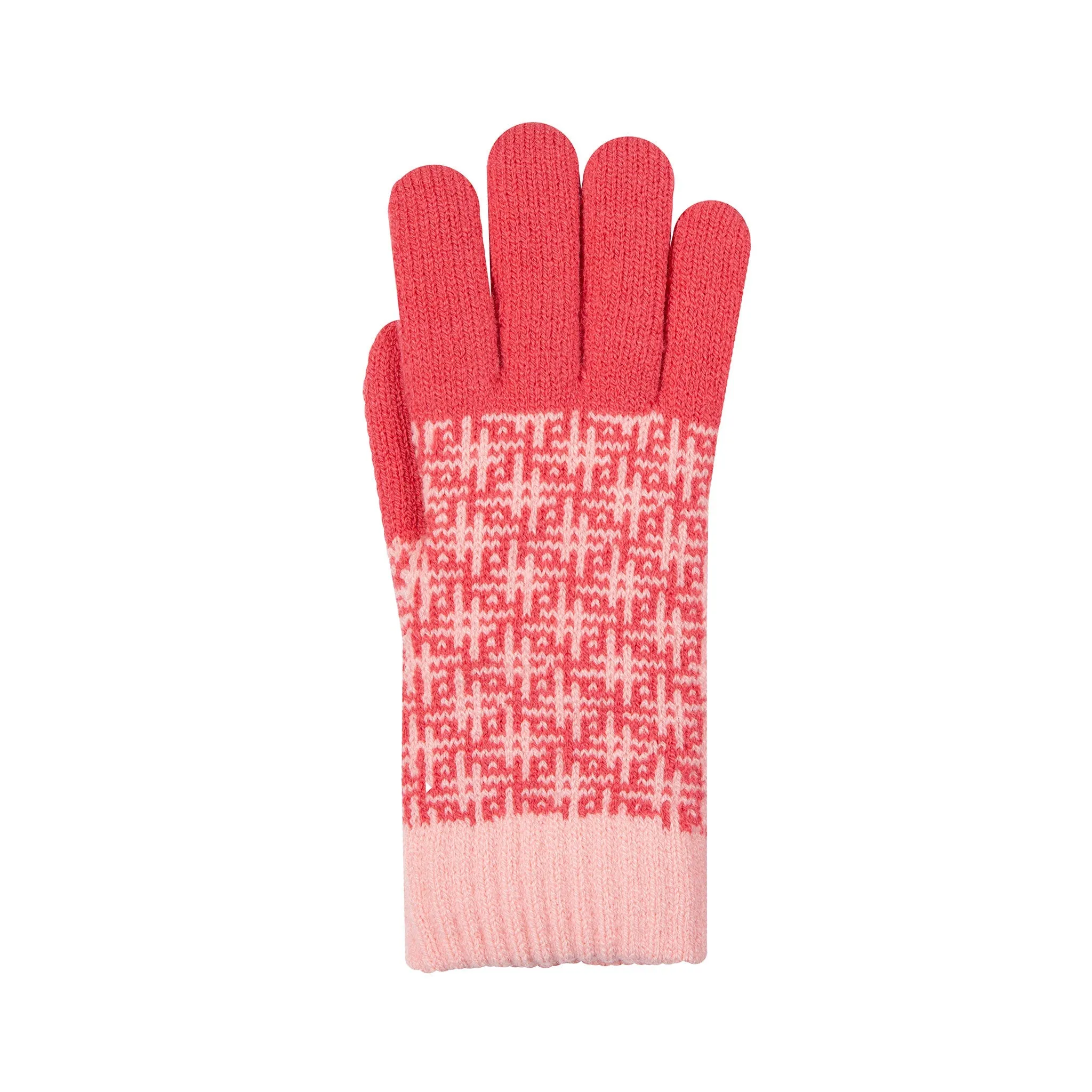 Women’s Jacquard Knitted Gloves with Hash Symbol Pattern