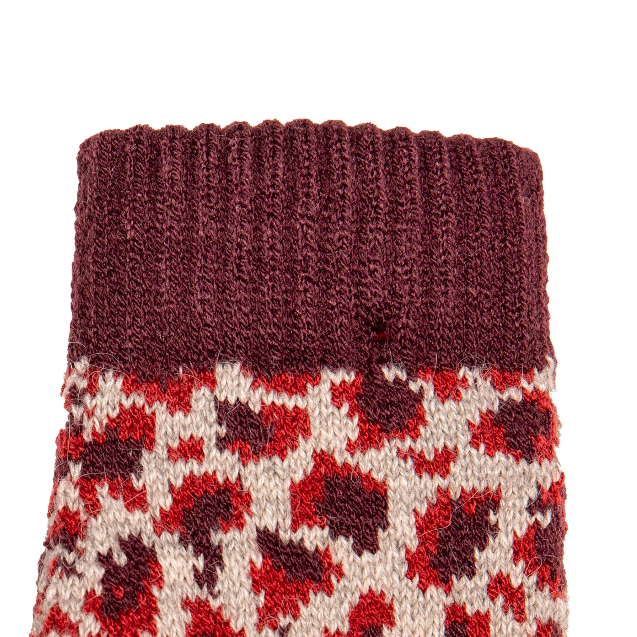 Women’s Jacquard Knitted Gloves with Leopard Print Pattern