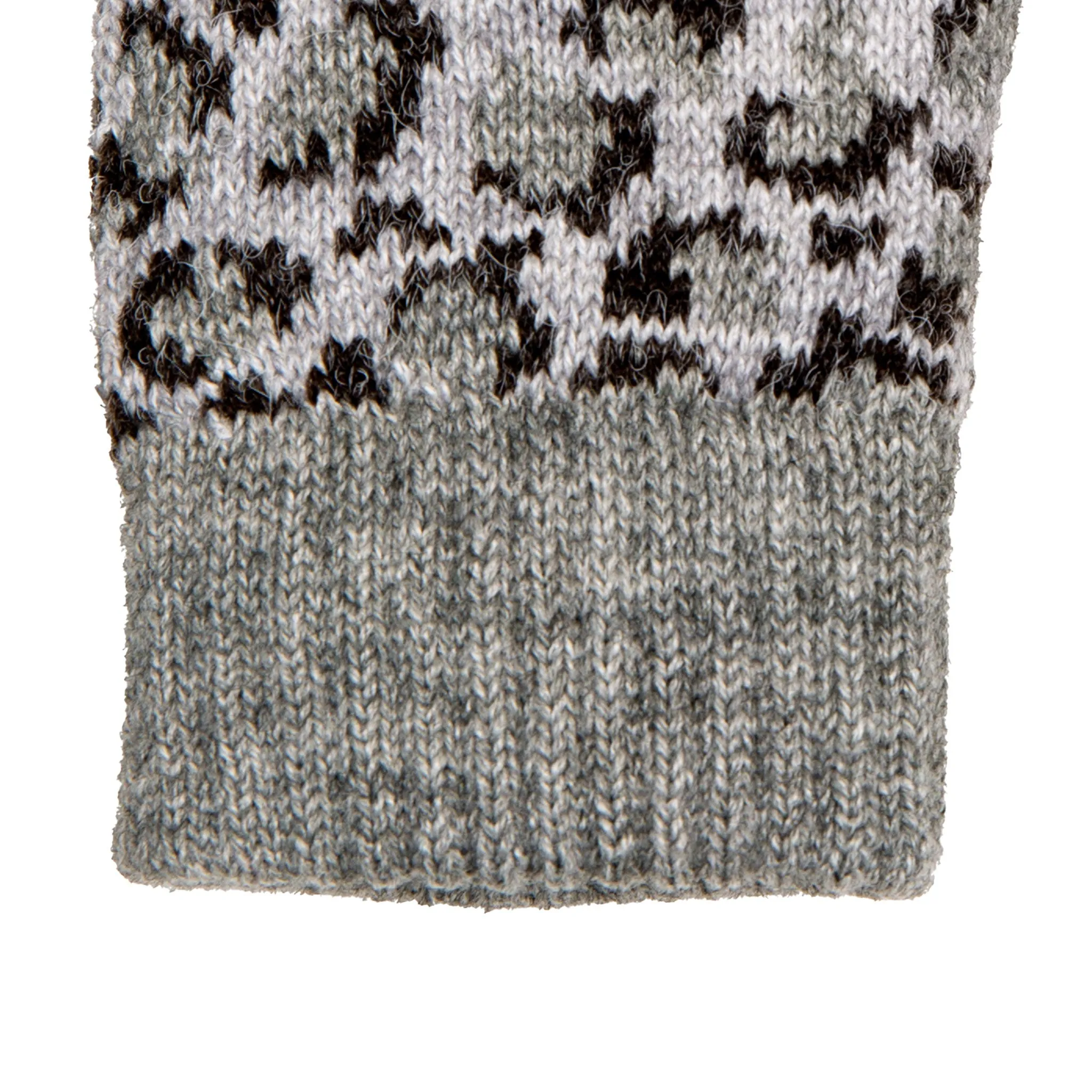 Women’s Jacquard Knitted Gloves with Leopard Print Pattern