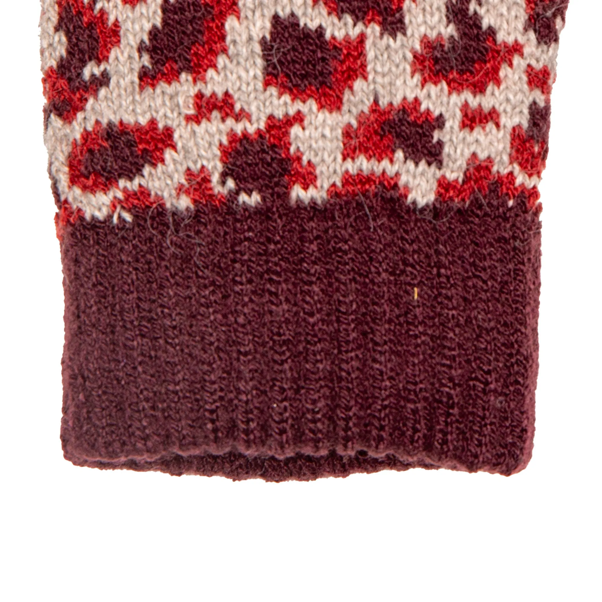 Women’s Jacquard Knitted Gloves with Leopard Print Pattern