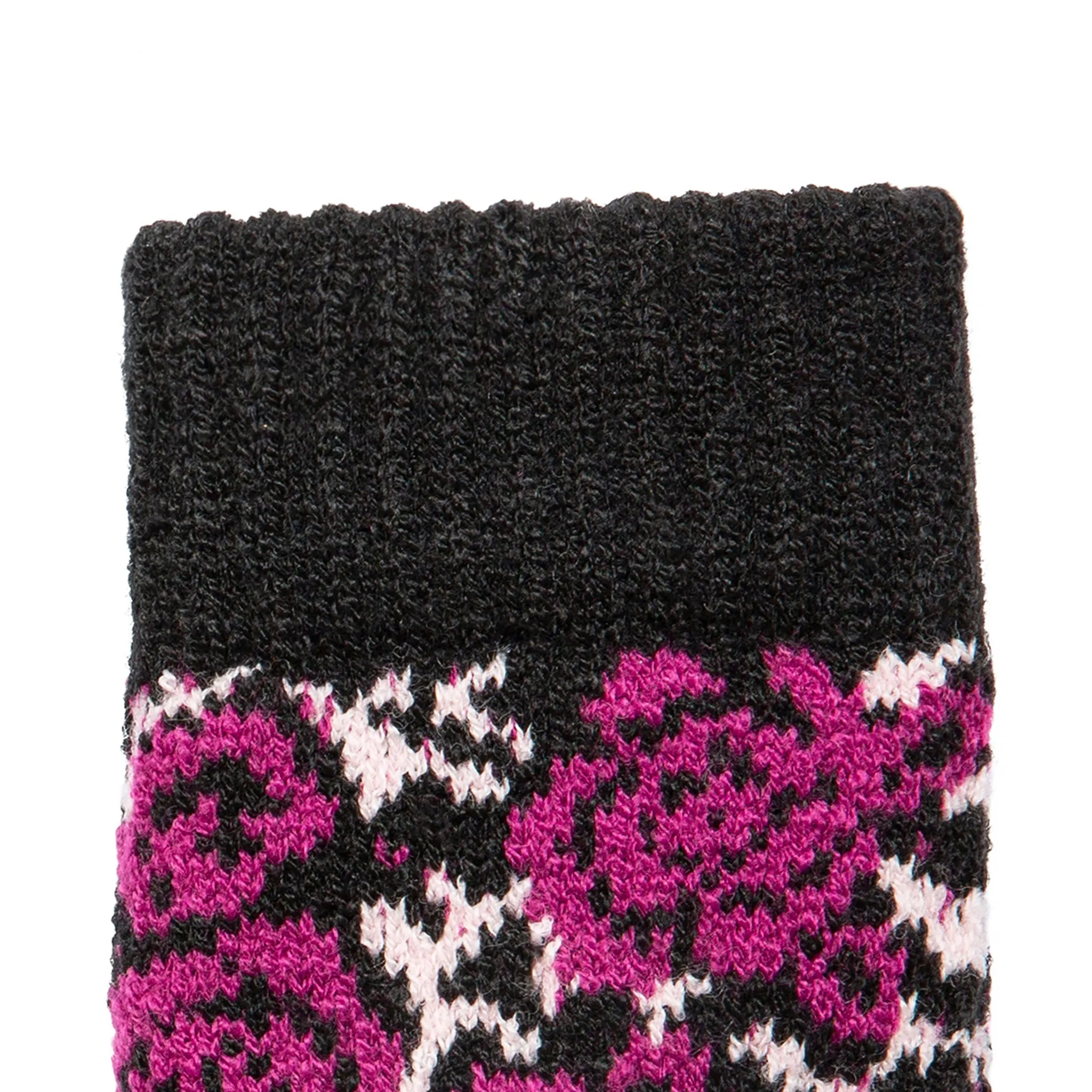 Women’s Jacquard Knitted Gloves with Rose Pattern