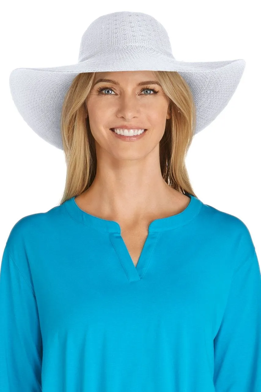 Women's Perla Packable Wide Brim Hat  |  White