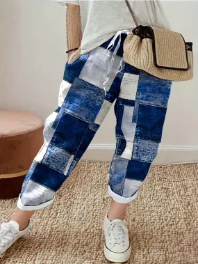 Women's Plus Plaid Print Elastic High Rise Straight Leg Trousers - Effortless Style with Functional Pockets"







Plus Size Casual Pants, Women's Plus Plaid Print Elastic High Rise Straight Leg Trousers With PocketsPlu