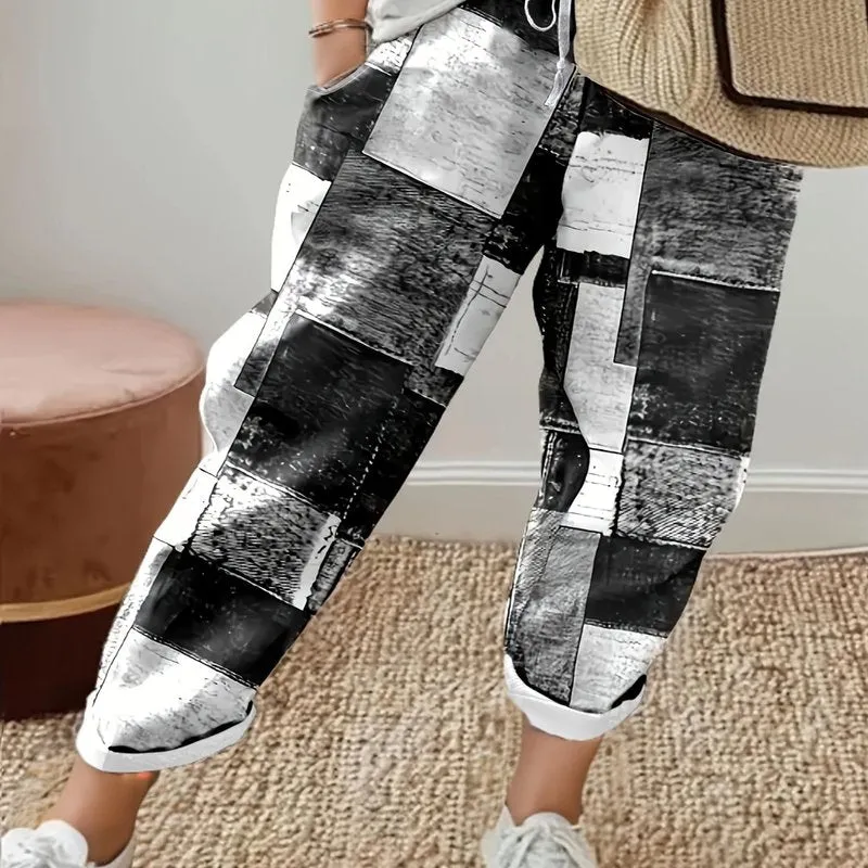 Women's Plus Plaid Print Elastic High Rise Straight Leg Trousers - Effortless Style with Functional Pockets"







Plus Size Casual Pants, Women's Plus Plaid Print Elastic High Rise Straight Leg Trousers With PocketsPlu