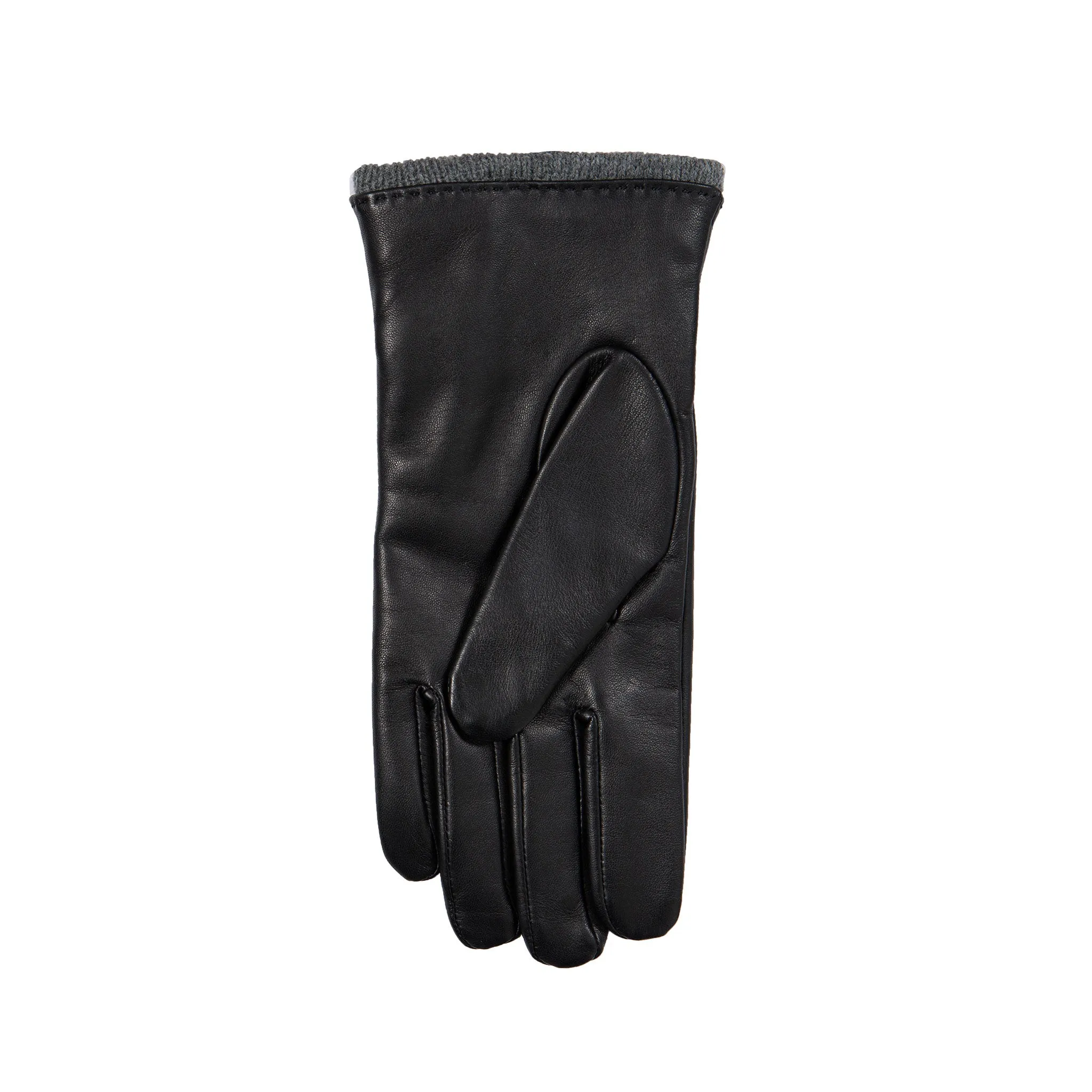 Women’s Wool-Lined Leather Gloves with Quilted Cuffs and Bow