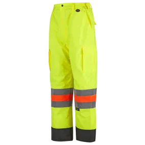 Work Pants - Pioneer Hi-Viz Yellow Quebec Winter Insulated Traffic Control Pants 6041