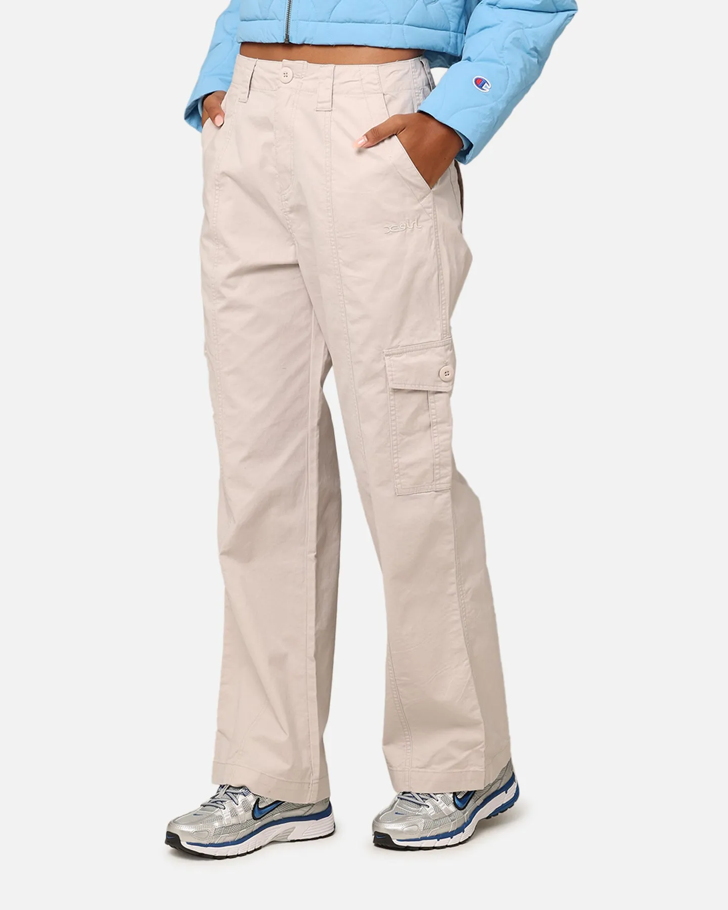 X-Girl Work Cargo Pants White Sand