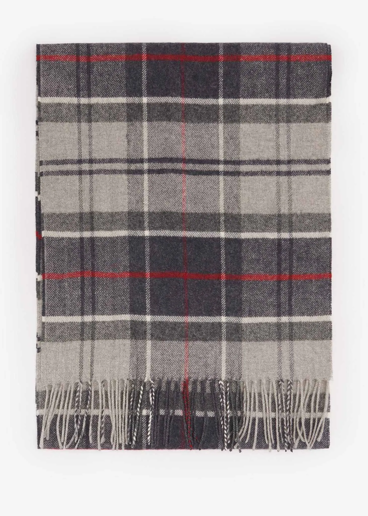 Yaxley tartan scarf - blue granite